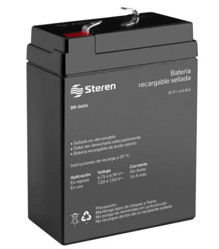 BR-0604 BATERIA SELLADA 6V4AH STEREN