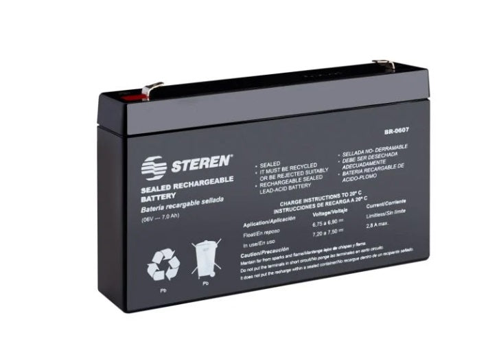 BR-0607 BATERIA SELLADA 6V7AH STEREN