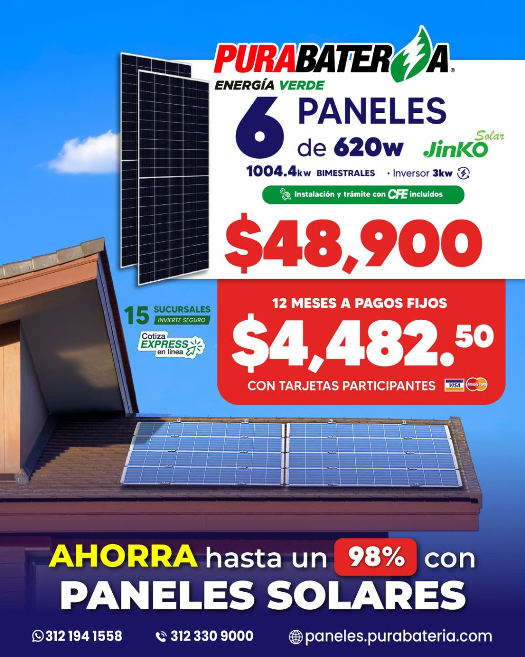 Paquete 6 Paneles Solares