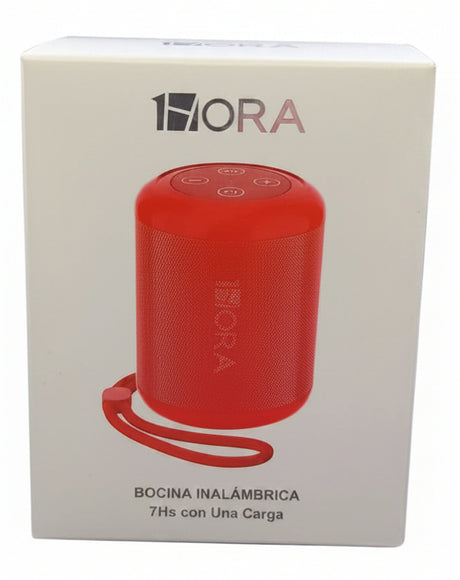 BOC062R BOCINA INALAMBRICA PORTATIL ROJO 1HORA