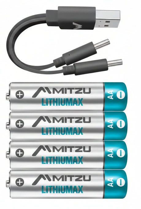 MLR4XAA BATERIA DE LITIO AA4 RECARGABLE USB MITZU