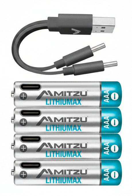 MLR4XAAA BATERIA DE LITIO AAA4 RECARGABLE USB MITZU