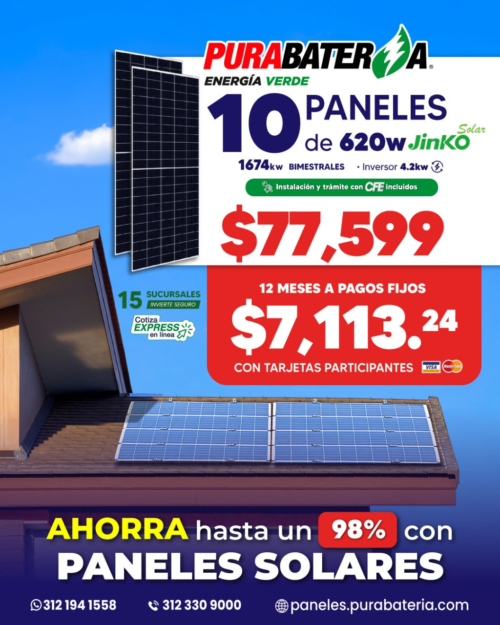 Paquete 10 Paneles Solares