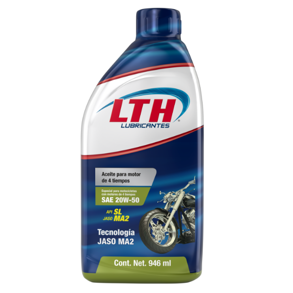 LTH Aceite Para Motos 4 Tiempos JASO MA2 SAE 20W-50 946ML