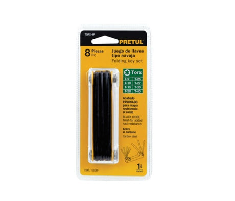 TORX-8P JUEGO DE 8 LLAVES TORX PRETUL