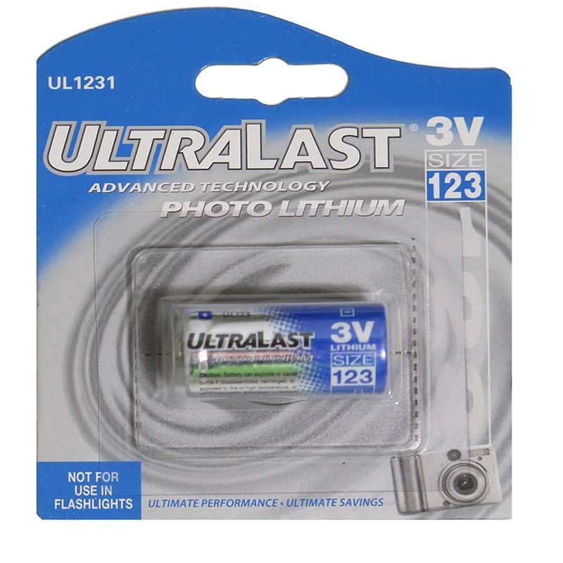 UL1231 CR123 BATERIA PARA CAMARA  FOTOGRAFICA LITHIUM CR123A C1 ULTRALAST 3.0V