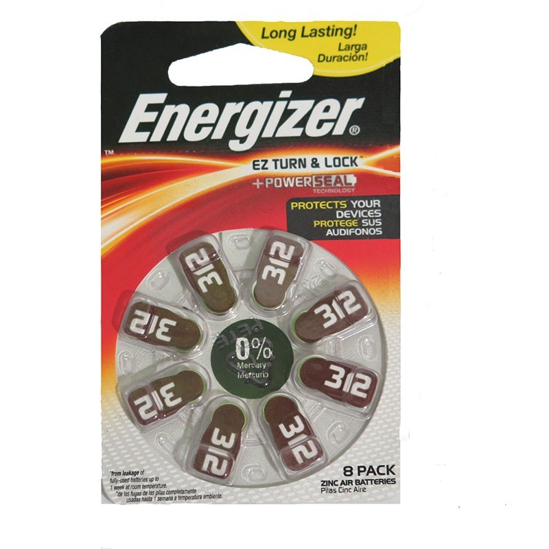 ENA312-8 BATERIA AUDITIVA 312 C8 ENERGIZER 1.4V AZ312E-8