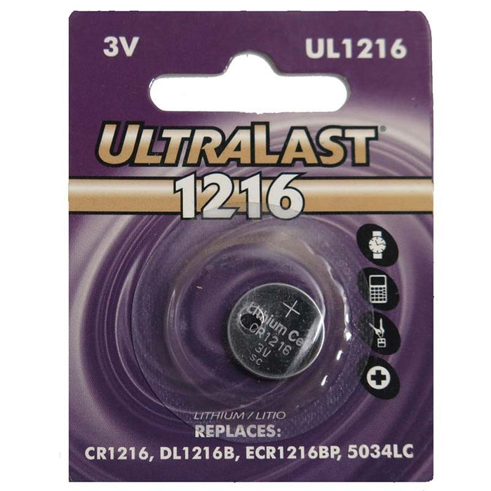 UL1216 PILA DE BOTON ULTRALAST 3V