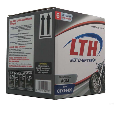 YTX14-BS CTX14-BS BATERIA DE GEL PARA MOTO LTH