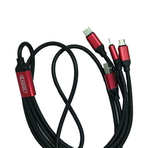 700-117 CABLE USB 3 EN 1 A MICRO USB LIGHTNING Y TIPO C RADOX