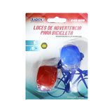 245-608 LUCES DE ADVERTENCIA PARA BICICLETAS AZUL Y ROJO RADOX