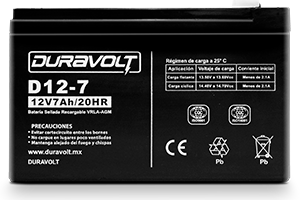 DS12-7 BATERIA SELLADA DURAVOLT 12V7AH