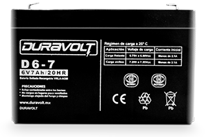 DS6-7 BATERIA SELLADA DURAVOLT 6V7AH