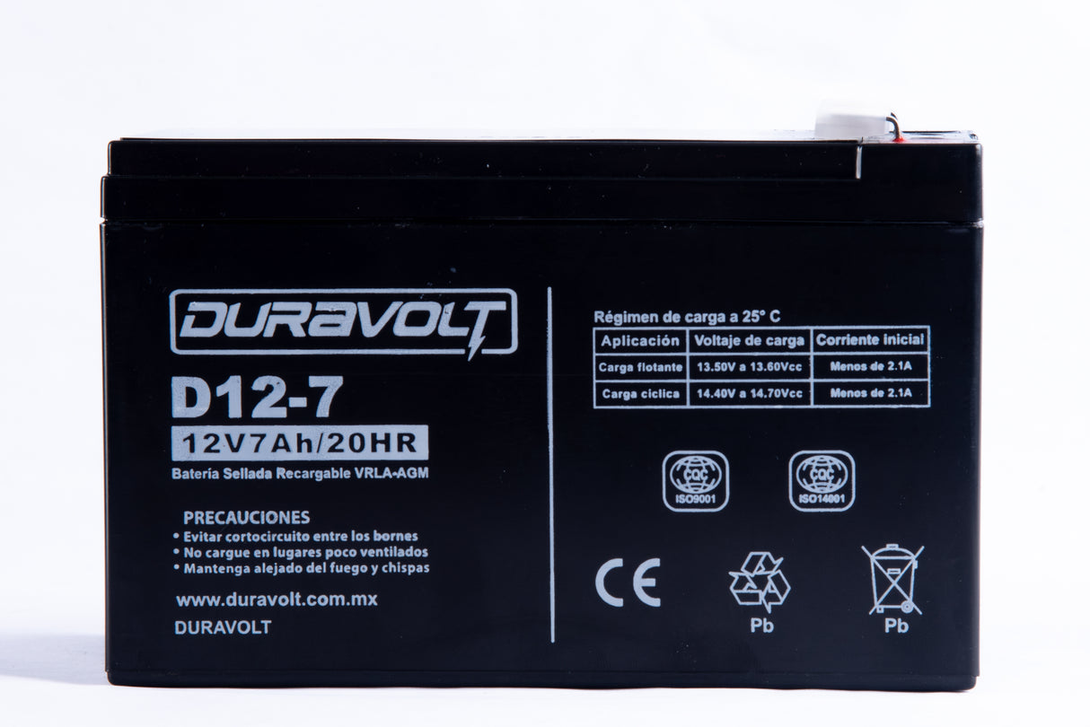 DS12-7 BATERIA SELLADA DURAVOLT 12V7AH