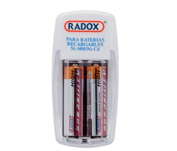 660-154 CARGADOR 2 BATERIAS AA AAA 9V 2 AA INCLUIDAS RADOX